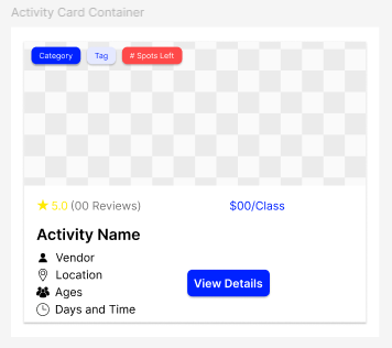 Activities Card