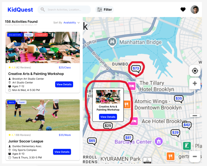 Activities Page Feedback