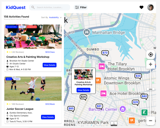 Activities Page