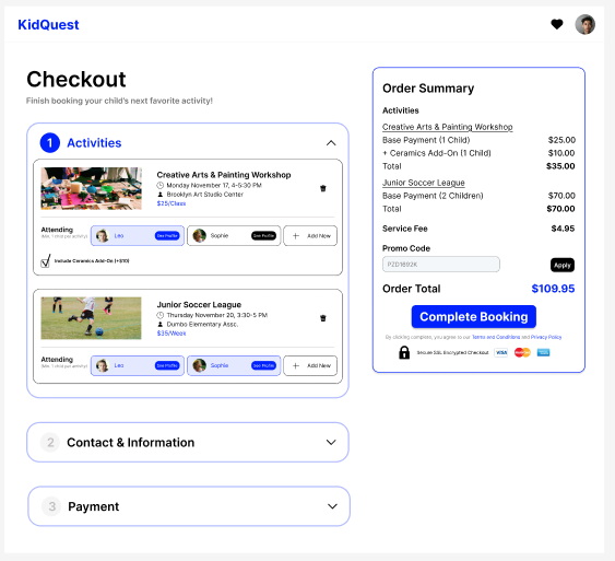 Checkout Page 1